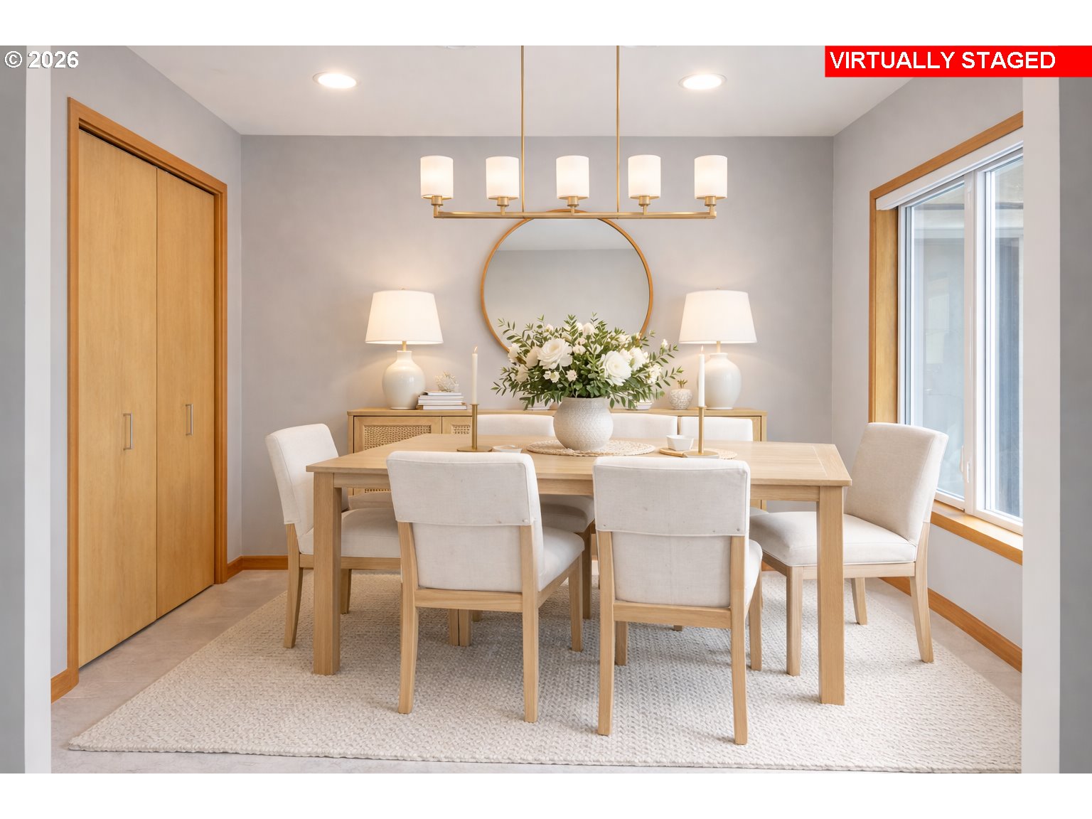 300 West 8th Street, Unit 236E Vancouver, WA 98660 - Photo 41 of 46 a dining room with furniture a window and a chandelier