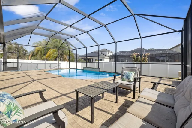 a outdoor view with a sitting space