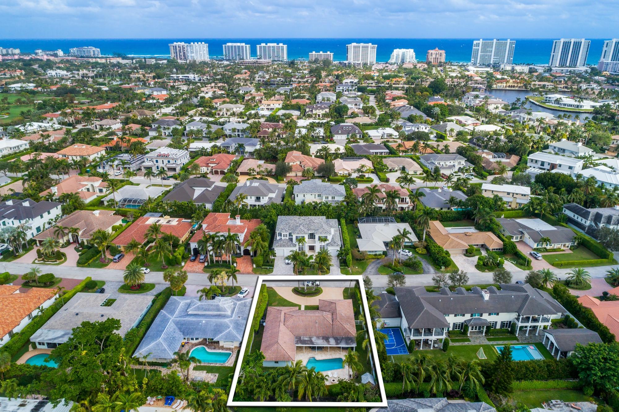 2299 Acorn Palm Road Boca Raton, FL 33432 - Photo 2 of 21 Aerial 1 Outlined