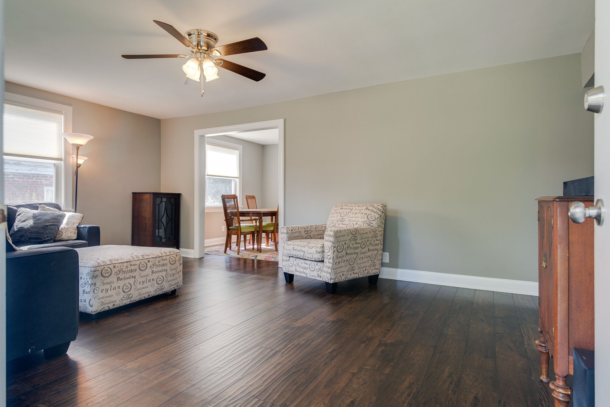 212 Neelys Bend Road Madison, TN 37115 - Photo 4 of 24 a living room with furniture and a chandelier