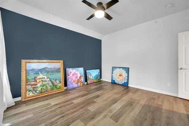 a view of an empty room and window