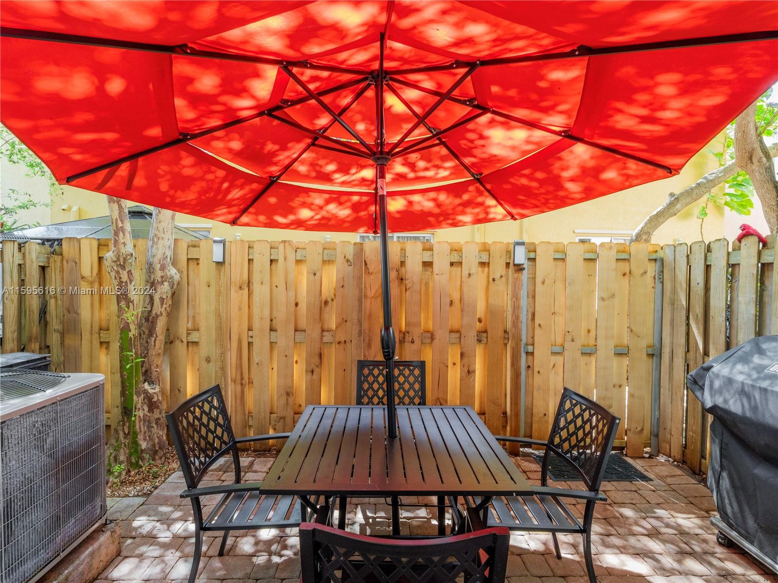 9237 Southwest 227th Street, Unit 6 Cutler Bay, FL 33190 - Photo 16 of 41 a view of patio with a table and chairs