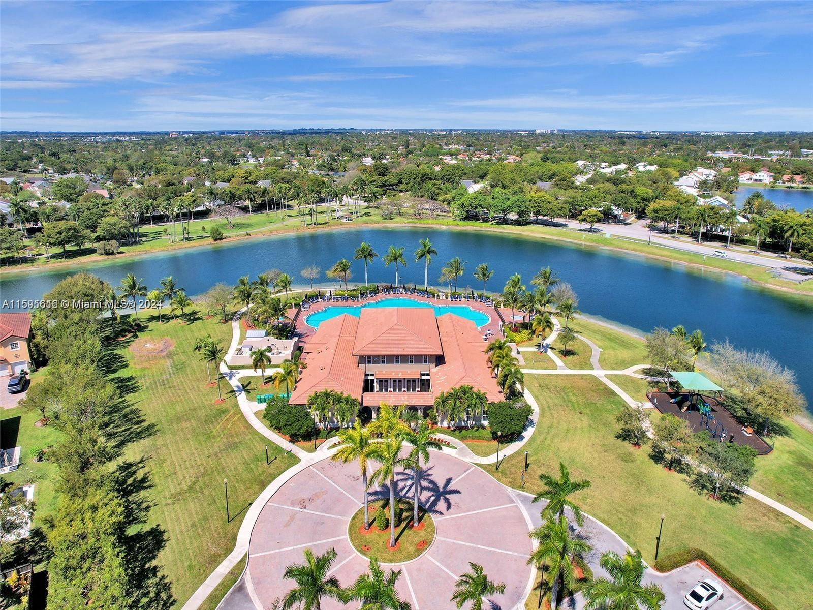 9237 Southwest 227th Street, Unit 6 Cutler Bay, FL 33190 - Photo 36 of 41 an aerial view of a house with a ocean view