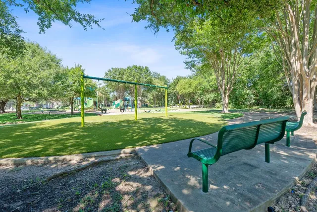 a view of a yard with a trees