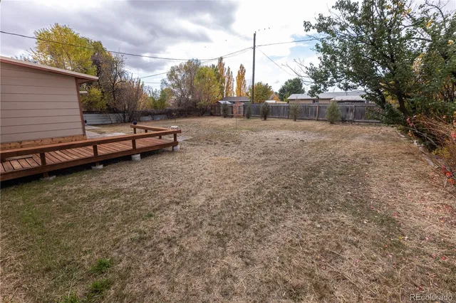 a view of backyard with small area