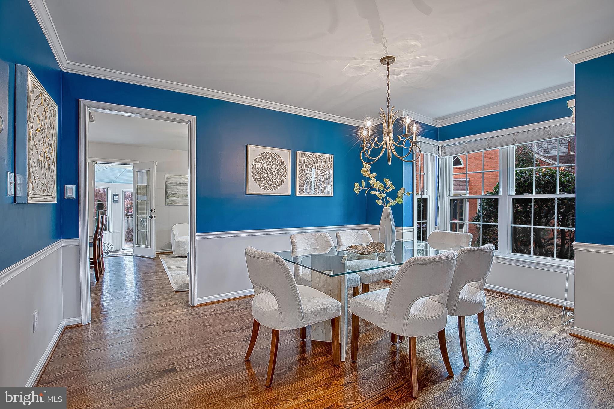 1824 Duffield Lane Alexandria, VA 22307 - Photo 23 of 64 a view of a dining room with furniture window and wooden floor