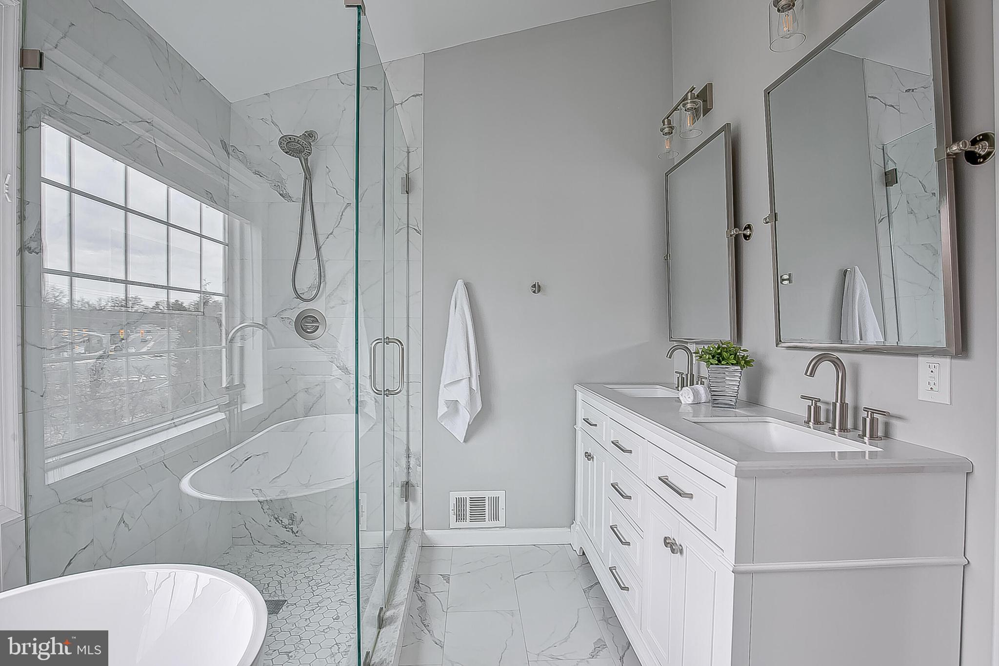 1824 Duffield Lane Alexandria, VA 22307 - Photo 35 of 64 a bathroom with a granite countertop sink toilet and shower
