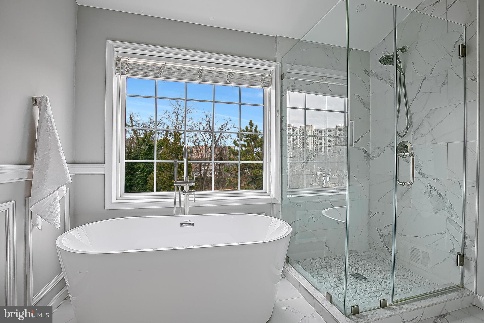 1824 Duffield Lane Alexandria, VA 22307 - Photo 36 of 64 a white bath tub sitting next to a shower