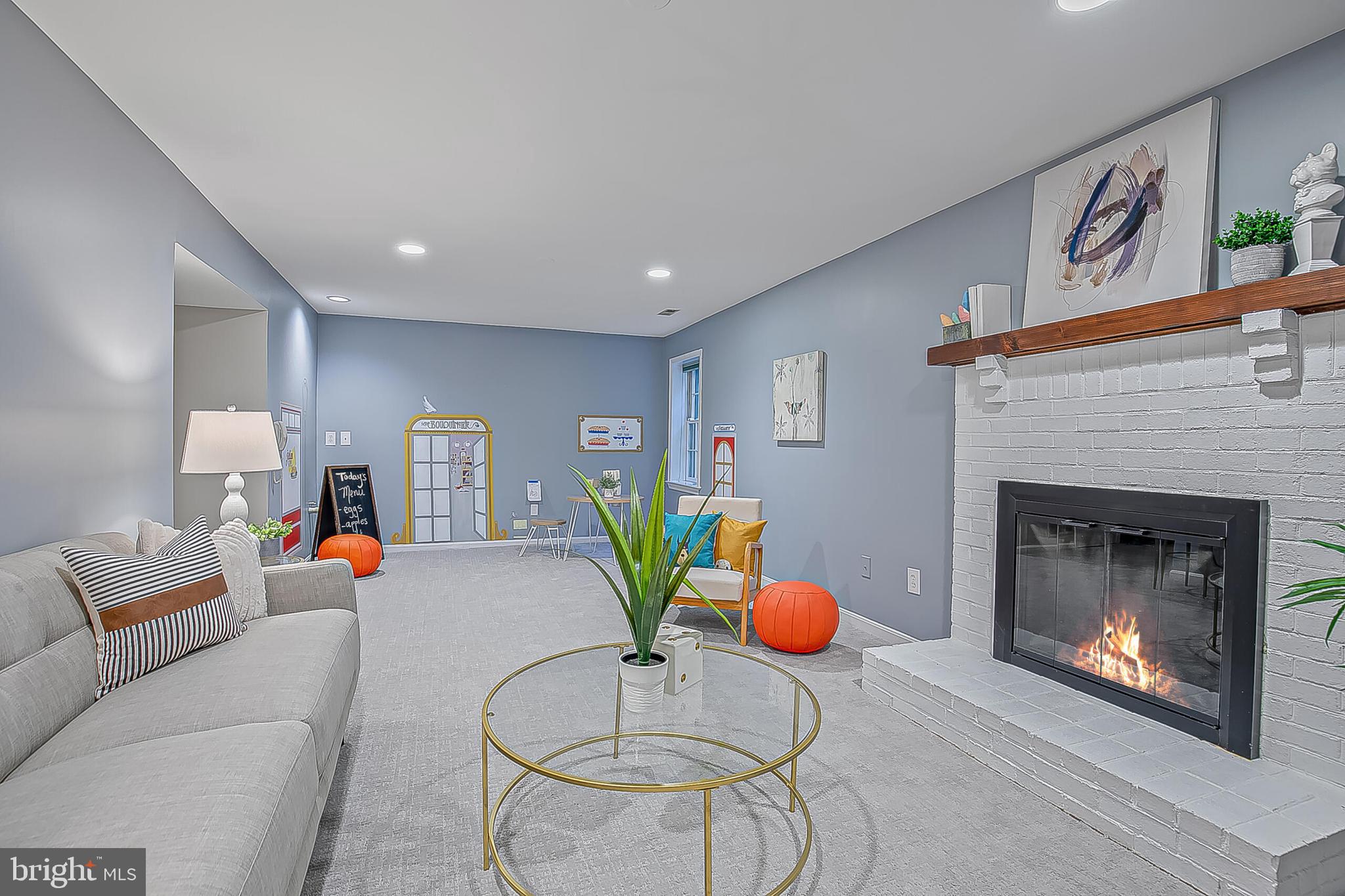 1824 Duffield Lane Alexandria, VA 22307 - Photo 46 of 64 a living room with furniture and a fireplace