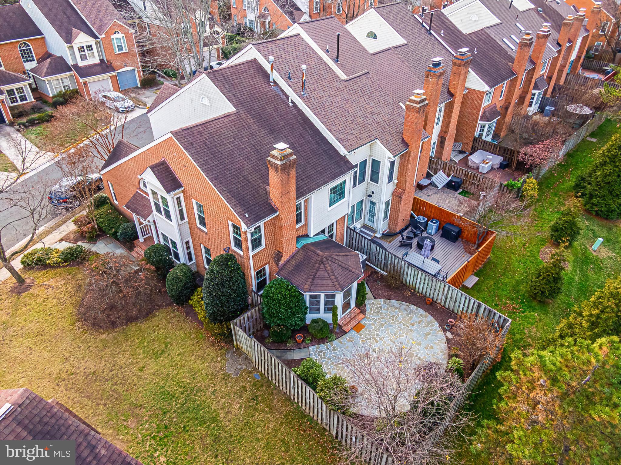 1824 Duffield Lane Alexandria, VA 22307 - Photo 51 of 64 an aerial view of multiple houses with a yard