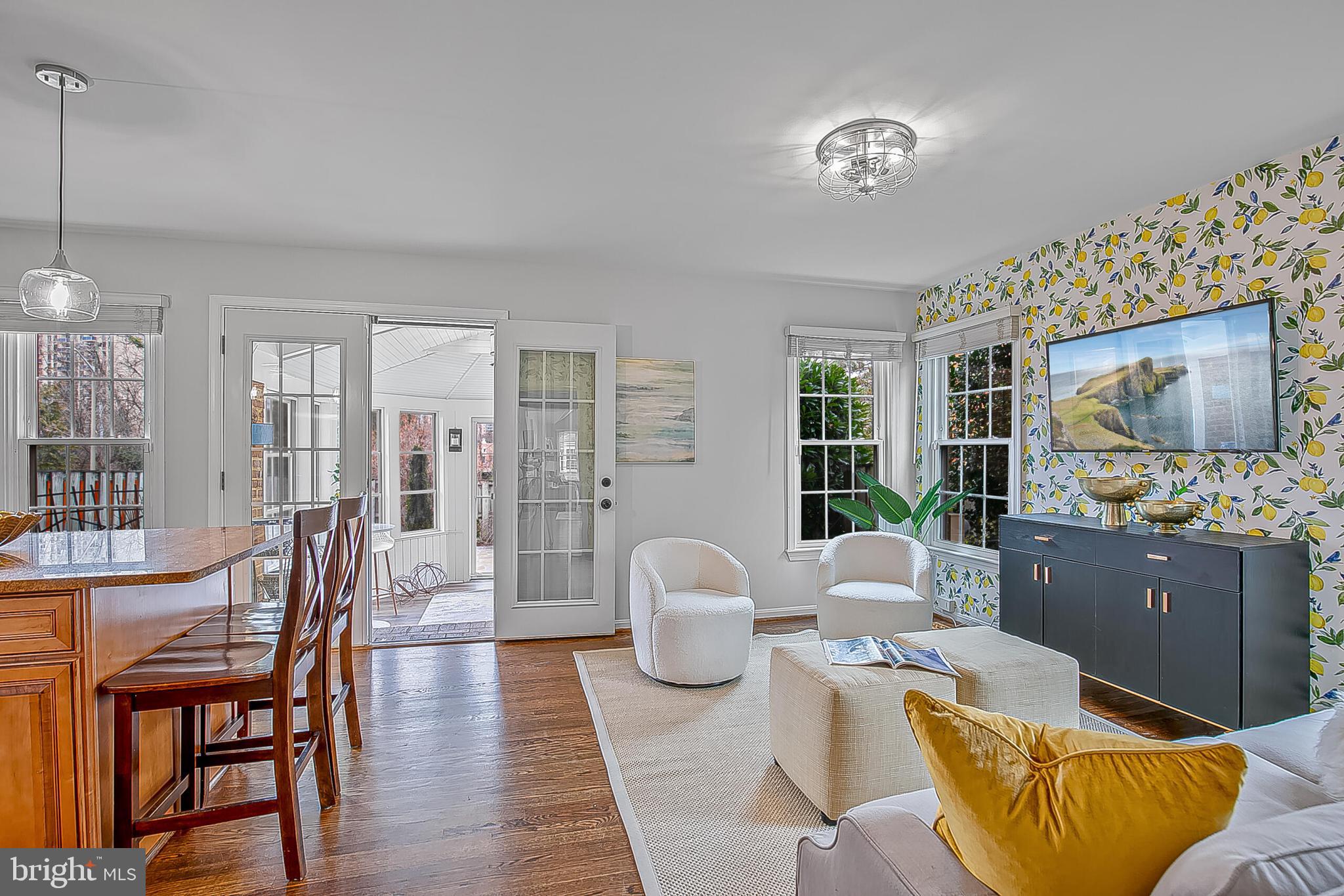 1824 Duffield Lane Alexandria, VA 22307 - Photo 6 of 64 a living room with furniture and a flat screen tv