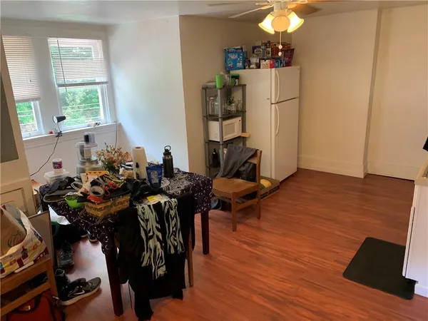 a view of storage and utility room with washer and dryer
