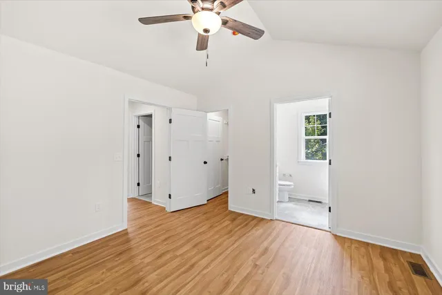 a view of small space with racks on the wall