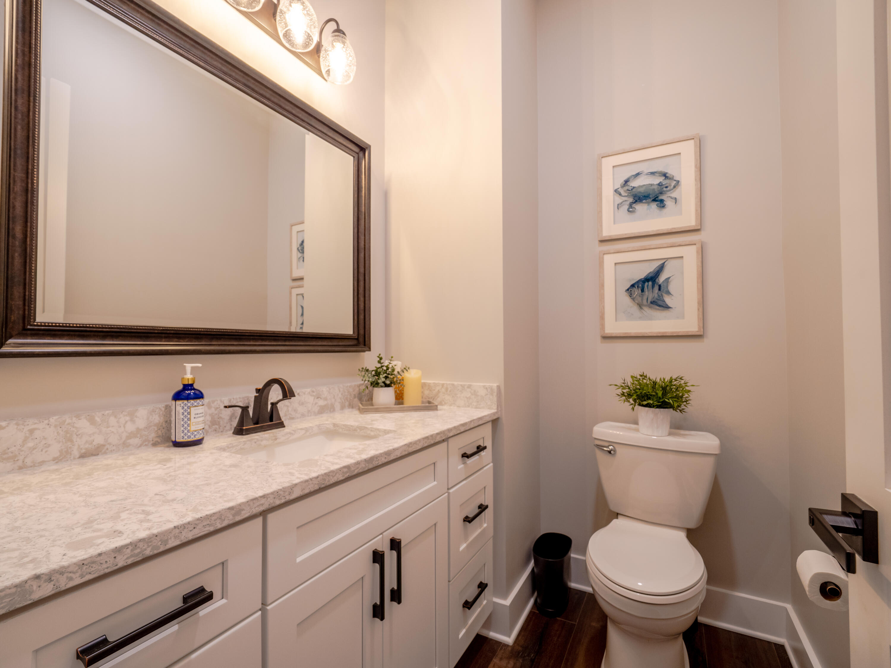 68 Dolphin Place Freeport, FL 32439 - Photo 65 of 118 a bathroom with a toilet a sink and mirror