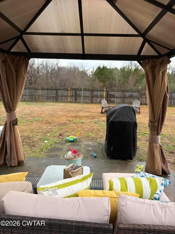 a view of outdoor space with seating