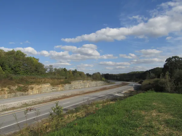 a view of an outdoor space and mountain view