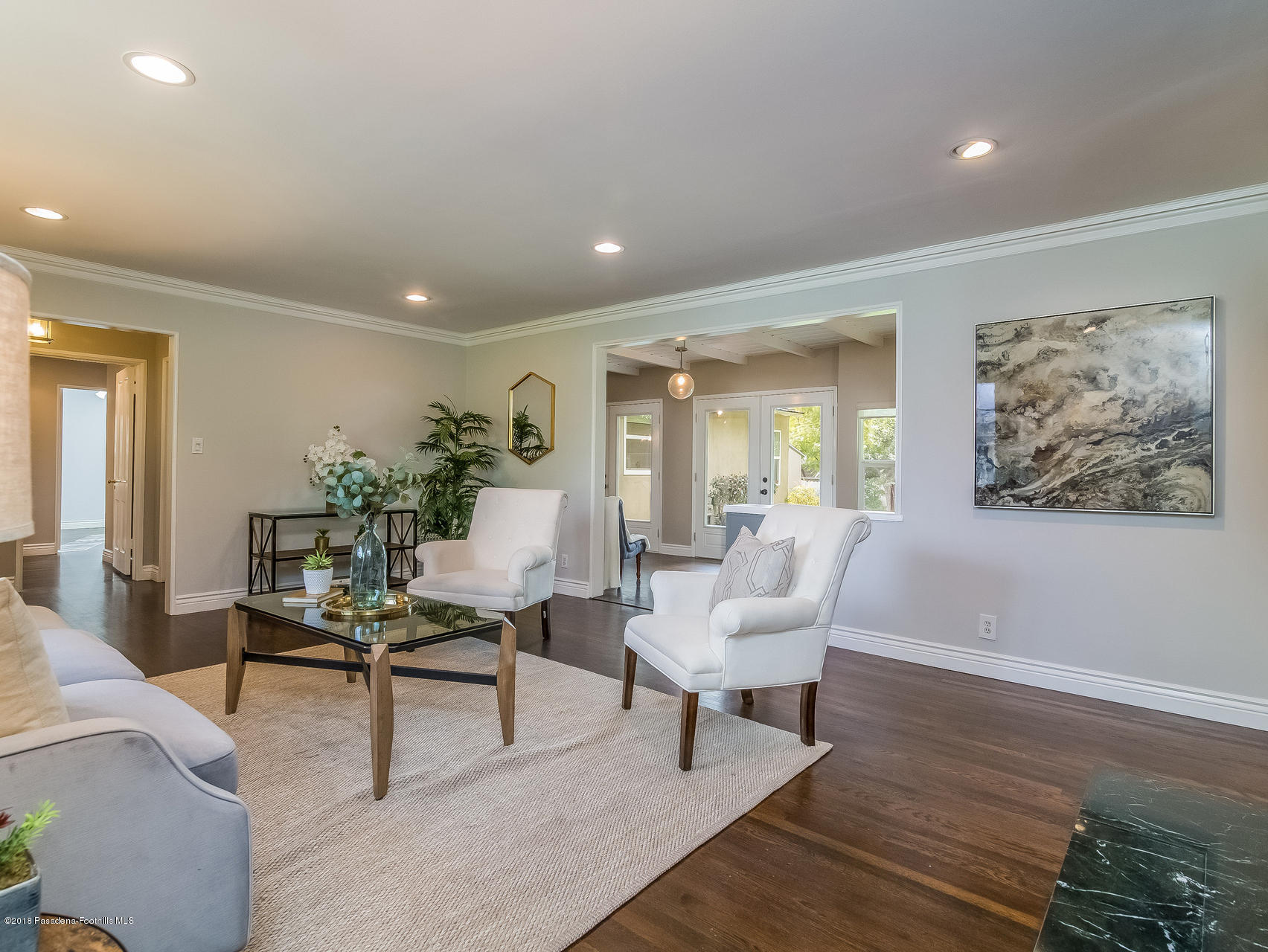 3564 Thorndale Road Pasadena, CA 91107 - Photo 6 of 24 a living room with furniture and a potted plant