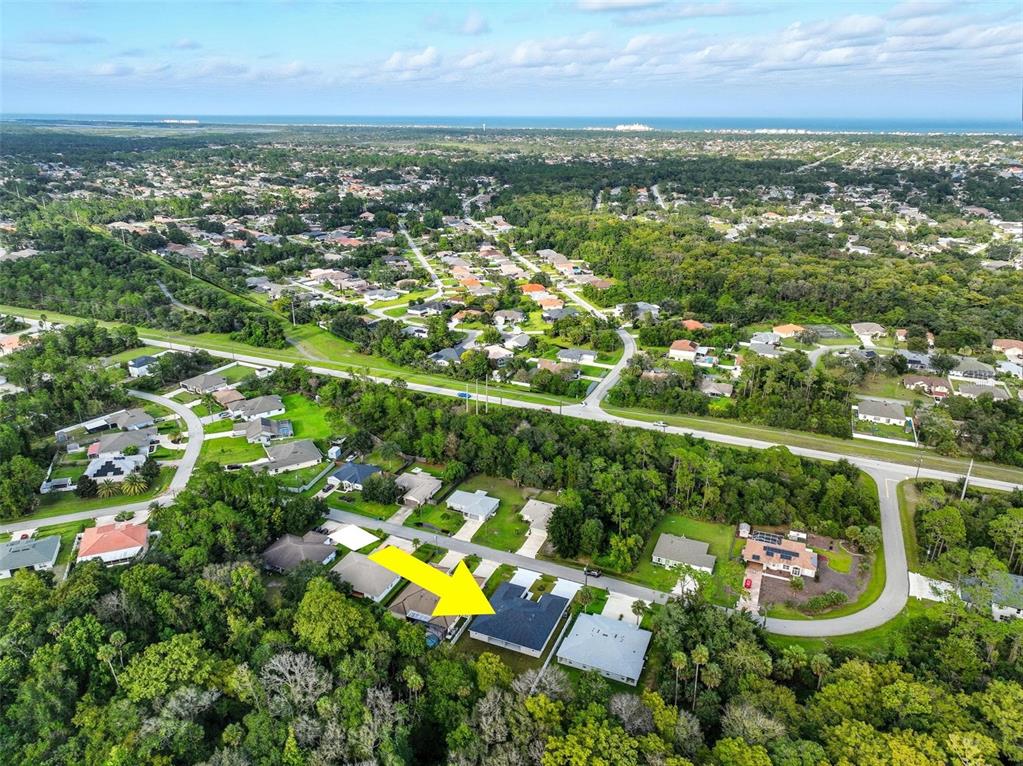 13 Fanshawe Lane Palm Coast, FL 32137 - Photo 55 of 60 an aerial view of residential houses with outdoor space and trees