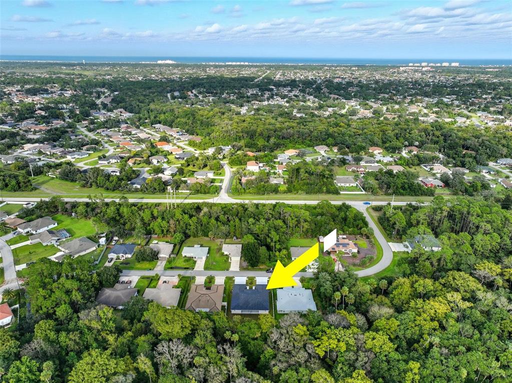 13 Fanshawe Lane Palm Coast, FL 32137 - Photo 56 of 60 an aerial view of residential houses with outdoor space and trees