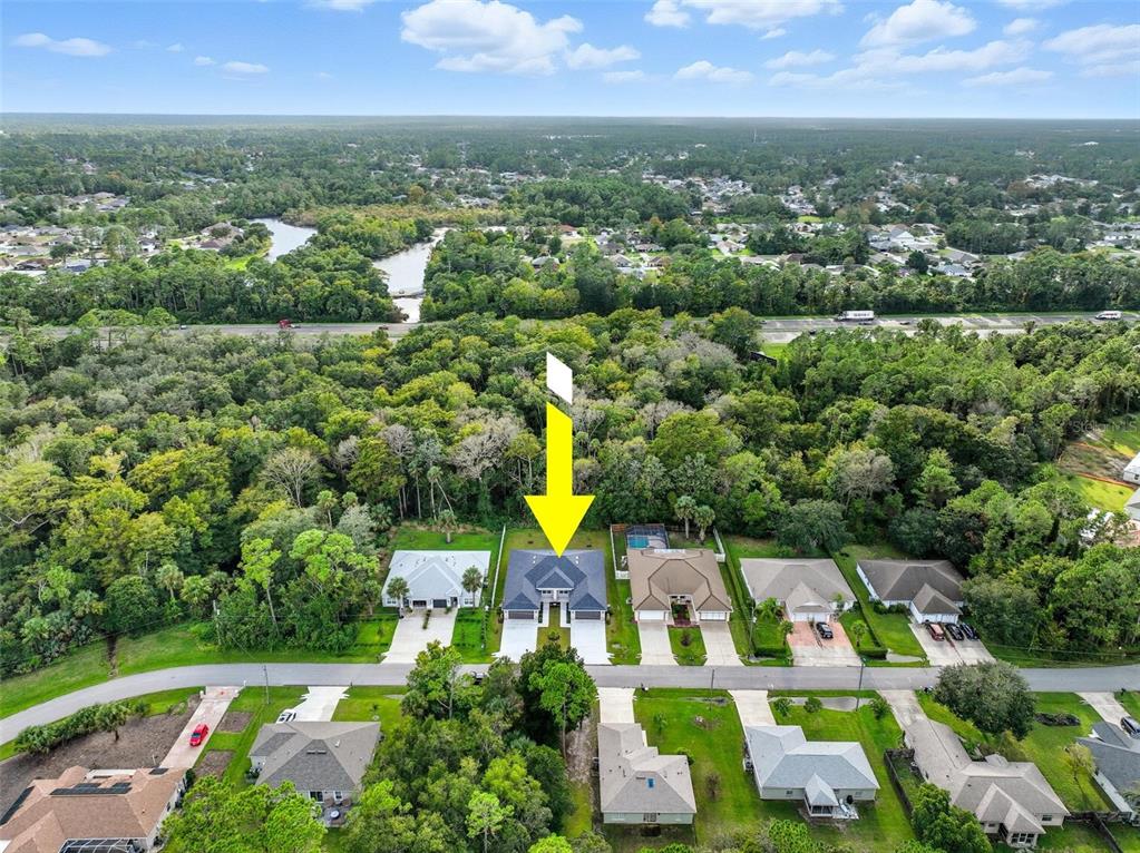 13 Fanshawe Lane Palm Coast, FL 32137 - Photo 60 of 60 an aerial view of residential houses with outdoor space and trees