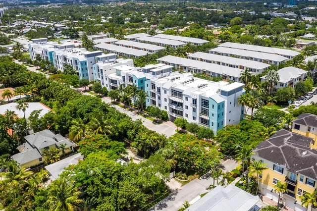 an aerial view of multiple house