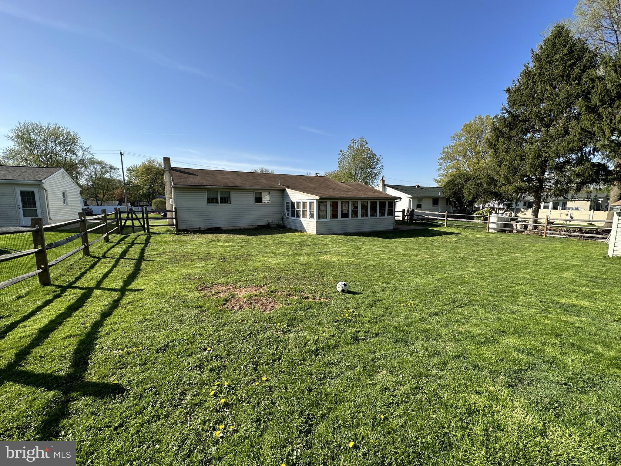 833 Roger Road Warminster, PA 18974 - Photo 36 of 36 Backyard with split rail fence