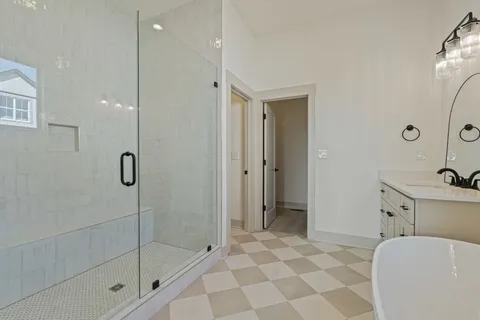 a workspace with furniture and a window