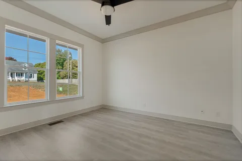 an empty room with a window