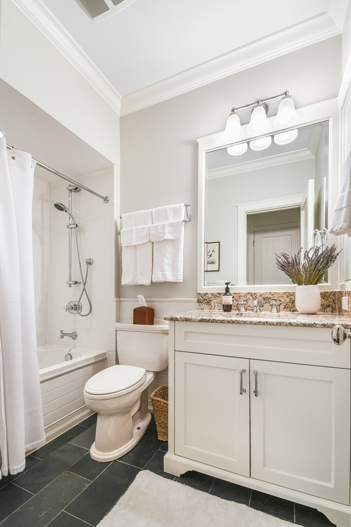 3751 North Greenview Avenue Chicago, IL 60613 - Photo 41 of 52 a bathroom with a sink toilet and shower