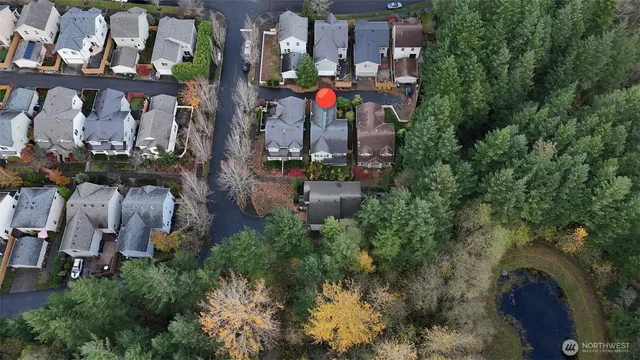 an aerial view of multiple house