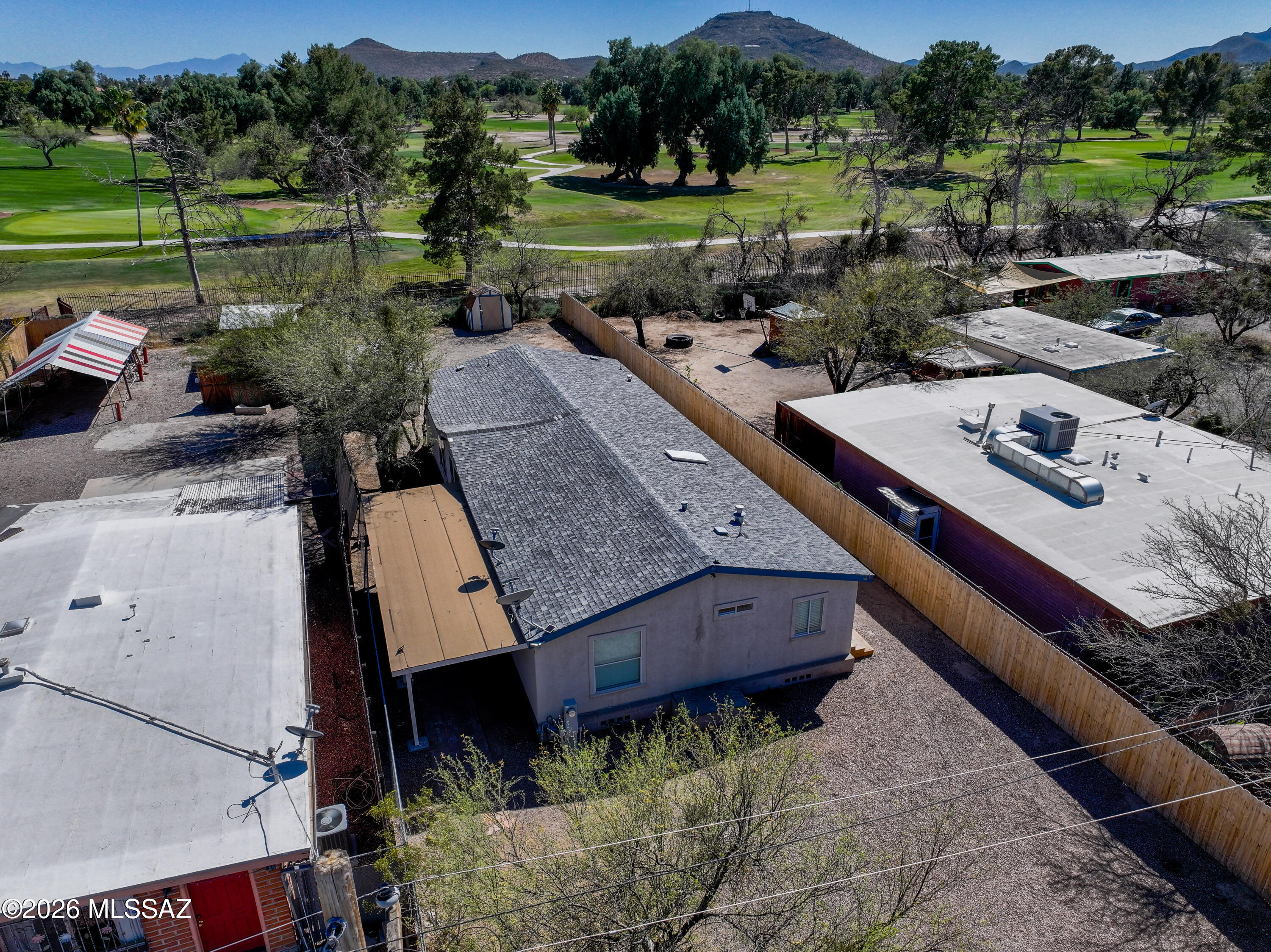 1449 West Hualpai Road Tucson, AZ 85745 - Photo 40 of 49 an aerial view of a house with a yard