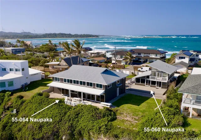 an aerial view of multiple house