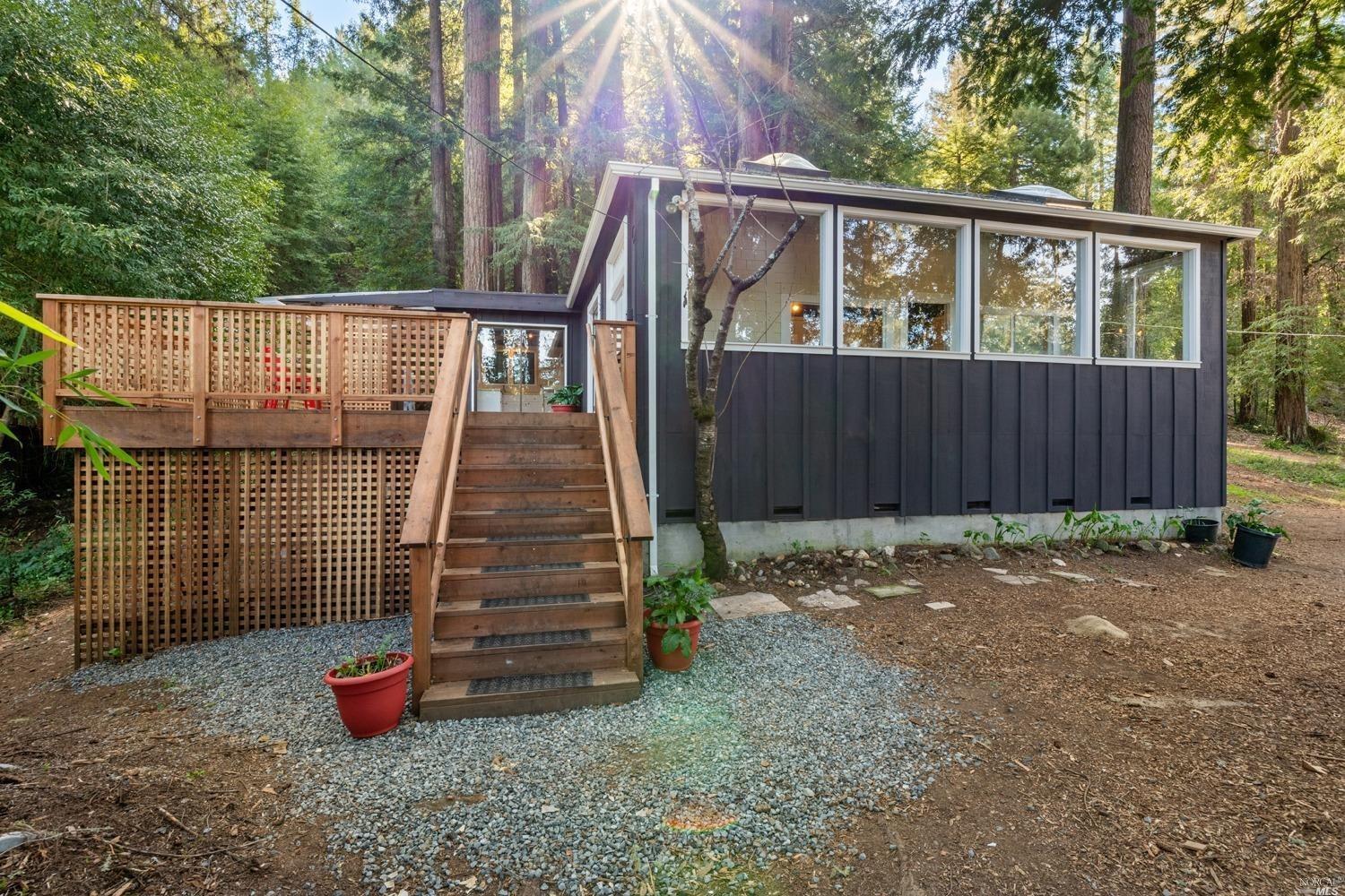 20 Gilson Road Occidental, CA 95465 - Photo 1 of 1 Front of home with large new deck