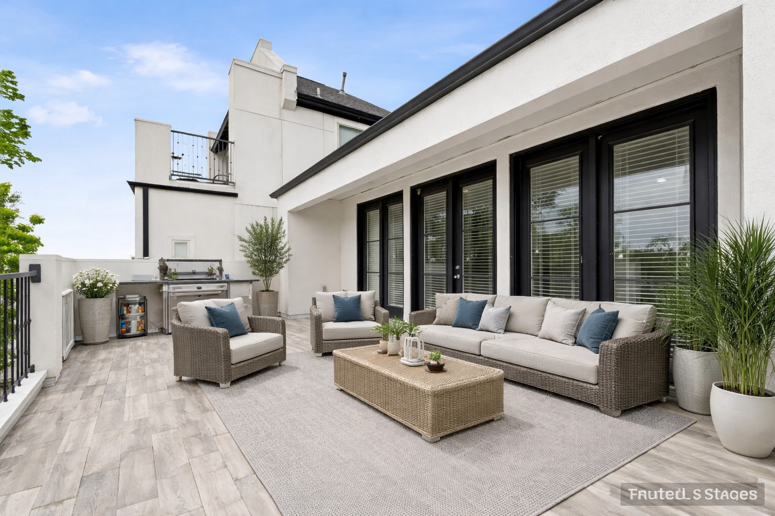 5621 Cohn Meadow Lane Houston, TX 77007 - Photo 25 of 35 Spacious third-floor terrace overlooking the street with no back neighbors, perfect for relaxing or entertaining.