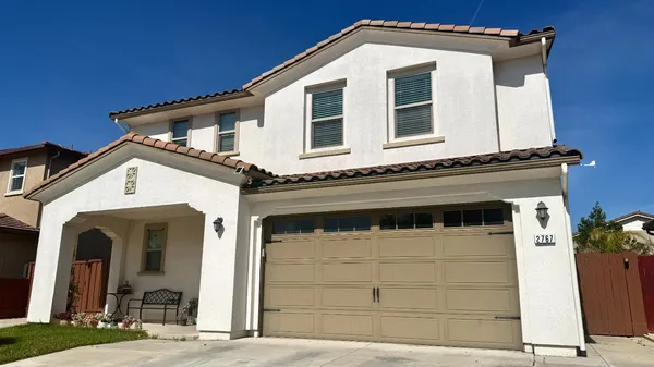 a front view of a house