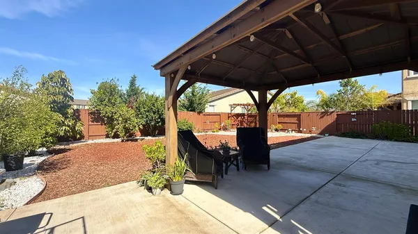 a view of outdoor space with seating