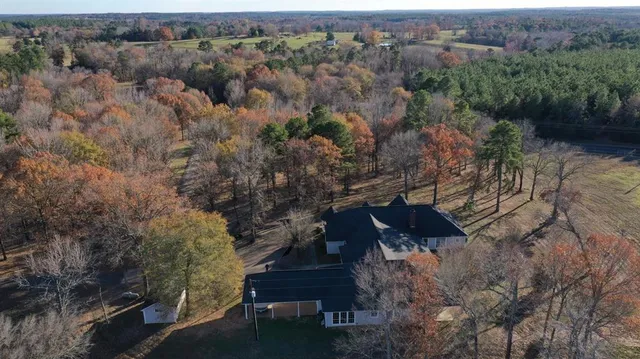 an aerial view of mountain with outdoor space