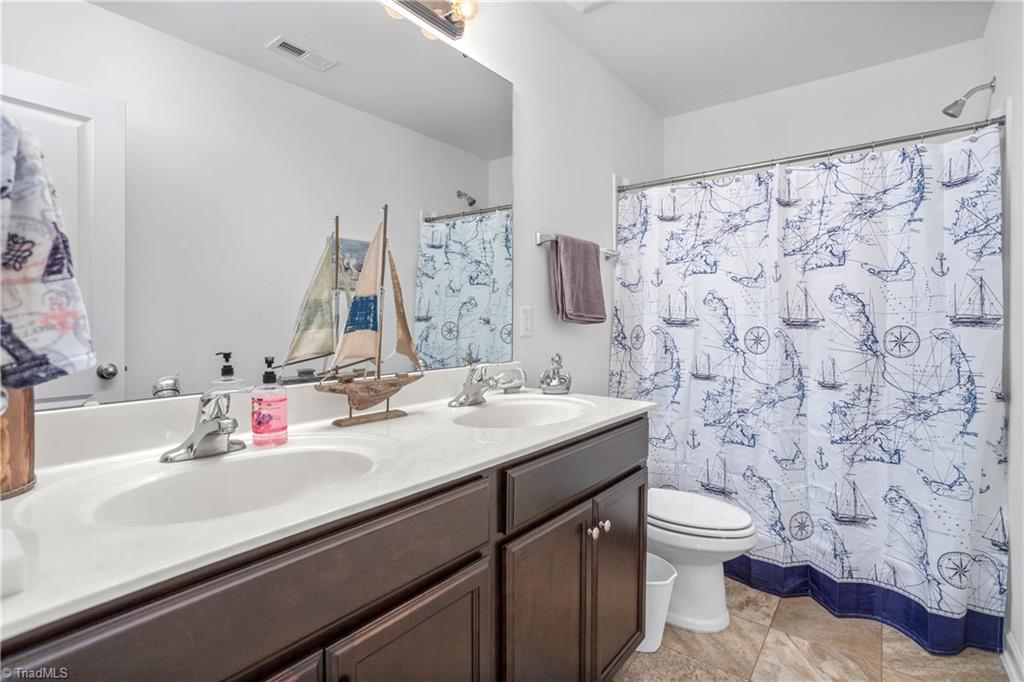 6414 Bentbrush Street Rural Hall, NC 27045 - Photo 32 of 42 Guest bath with double sinks!!