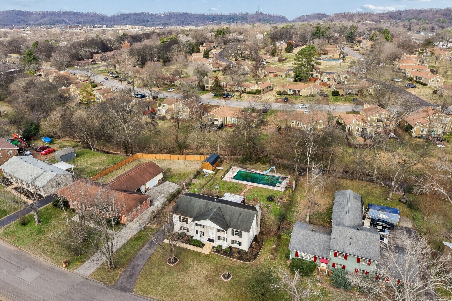 7424 George Gaines Road Nashville, TN 37221 - Photo 51 of 60 an aerial view of a houses with a yard