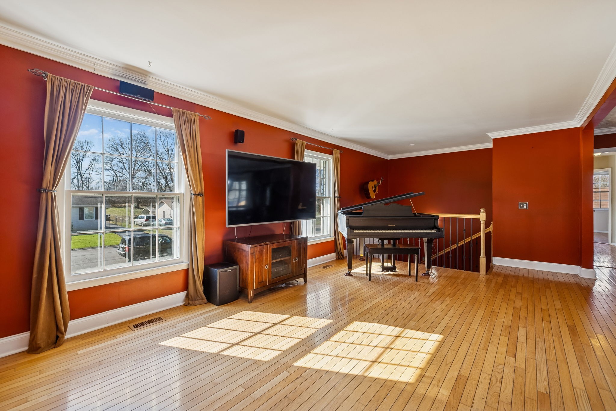 7424 George Gaines Road Nashville, TN 37221 - Photo 6 of 60 a living room with furniture and a flat screen tv