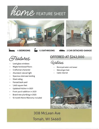 $232,000 | 308 McLean Avenue, Tomah, WI 54660