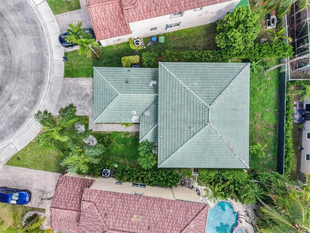 a aerial view of a house