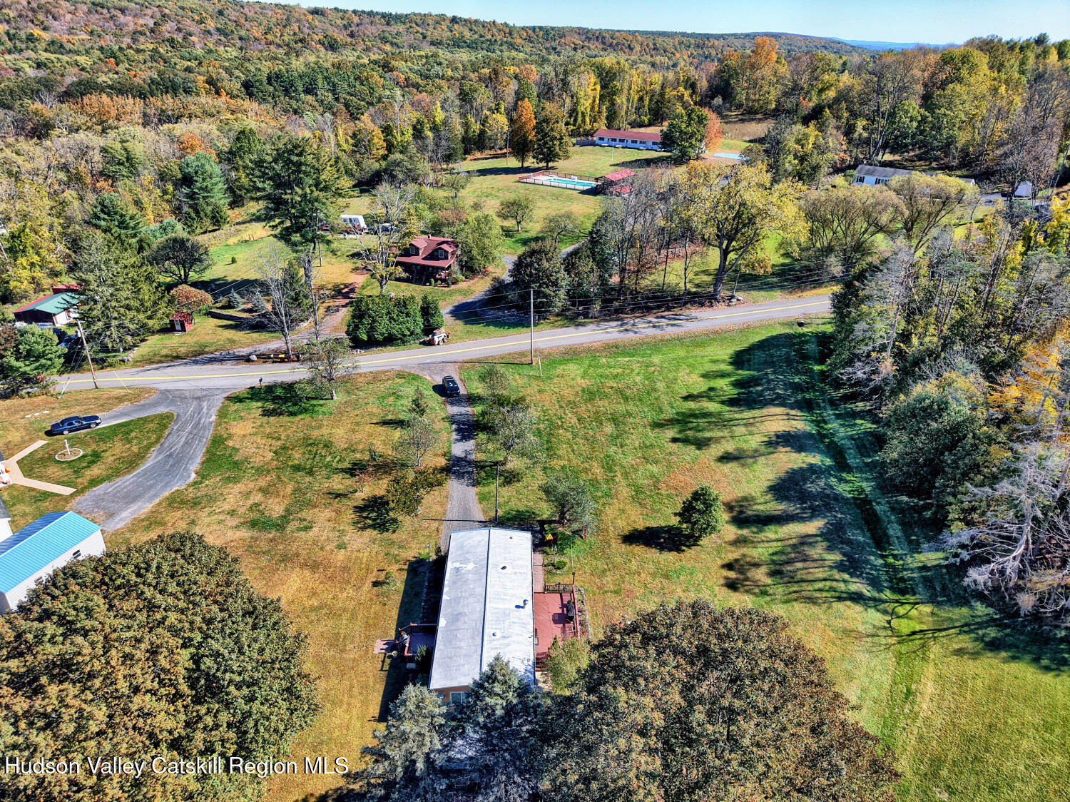 626 Bross Street Cairo, NY 12413 - Photo 66 of 78 an aerial view of residential houses with outdoor space
