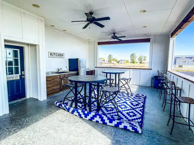 a view of a house with a patio