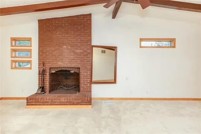 a view of livingroom with fireplace