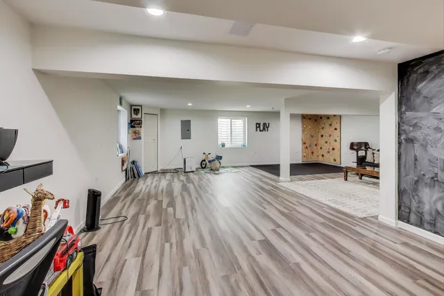 a view of livingroom with furniture and wooden floor
