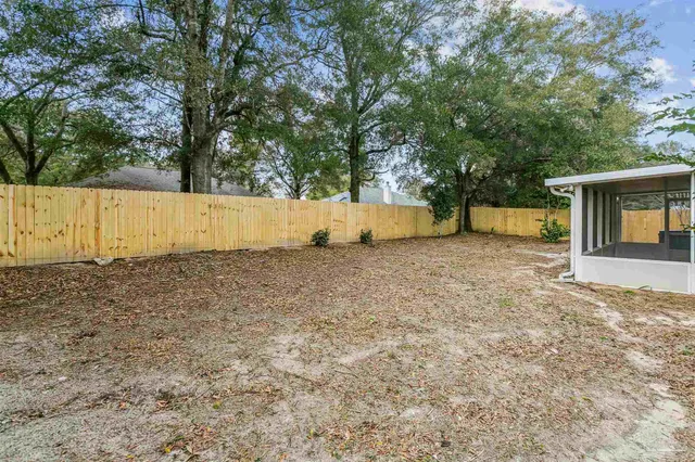 a backyard of a house
