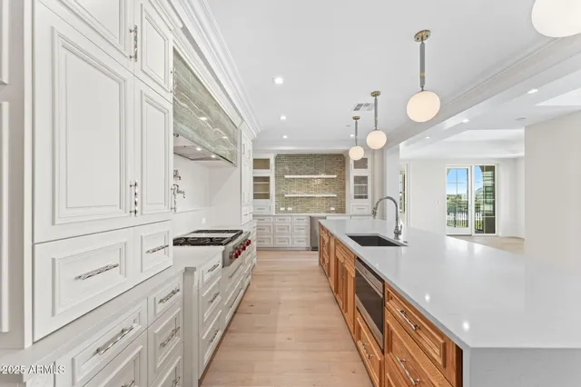 a view of a city with tall buildings