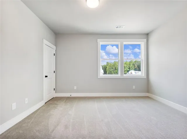 an empty room with a window