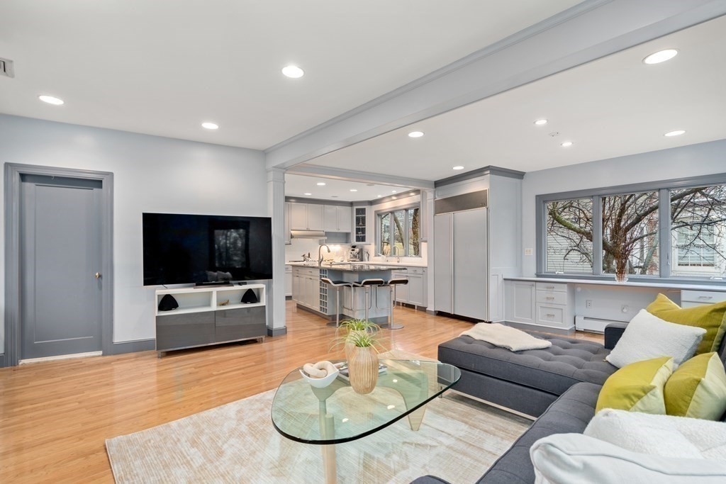 9 Penniman Road Brookline, MA 02445 - Photo 11 of 35 a living room with furniture and a flat screen tv